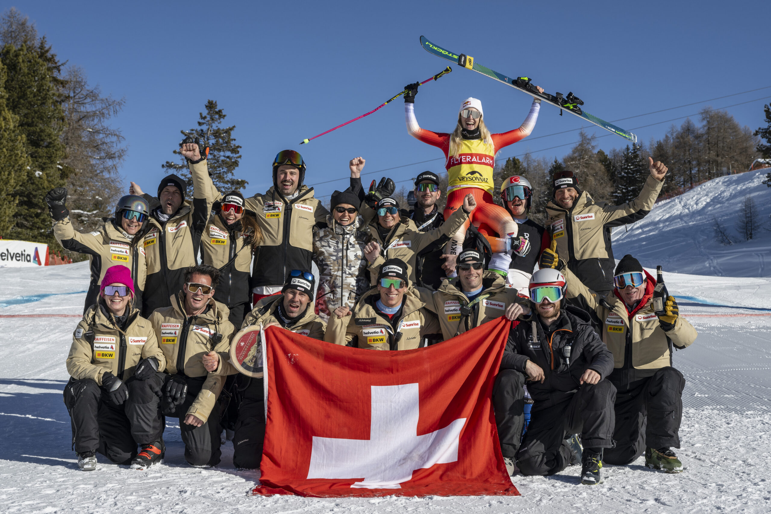 L’an dernier, l’équipe de Suisse avait fêté un podium à Veysonnaz.